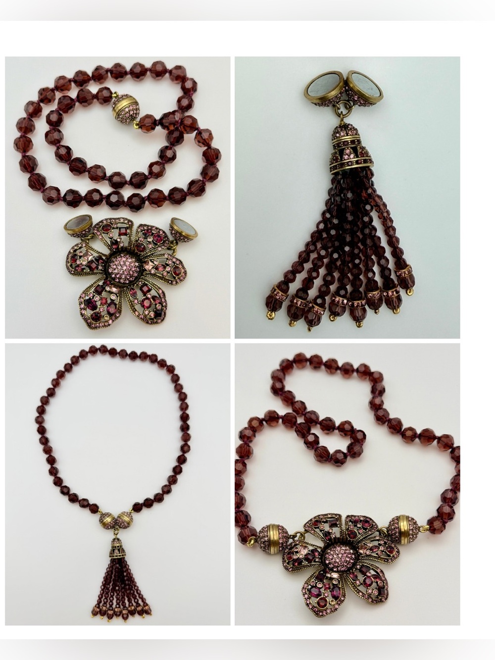 Heidi Daus 3pc Pendant Set Purple Crystal Infinite-Magnetic Endles-Possibilities